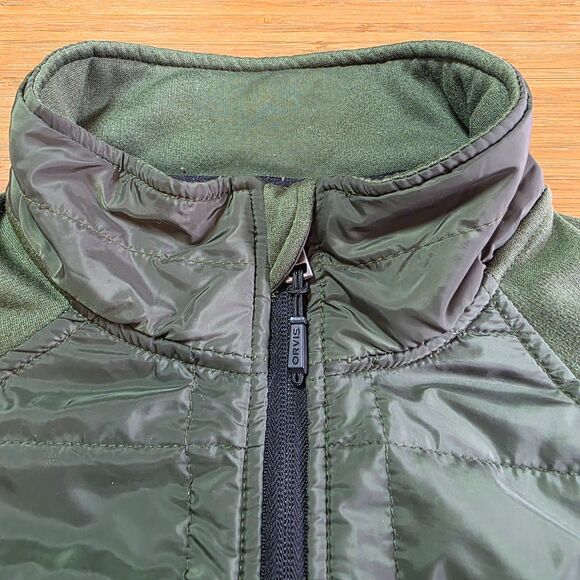 Orvis Jacket Green Fleece Puffer Full Zip for Hiking & Outdoors, L, Olive Green - Picture 12 of 14